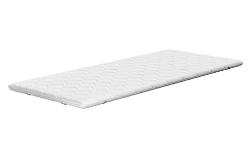 Traumnacht orthopädischer Matratzentopper, mit einem bequemem Komfortschaumkern, Öko-Tex zertifiziert, 90 x 200 cm, produziert nach deutschem Qualitätsstandard, Weiß