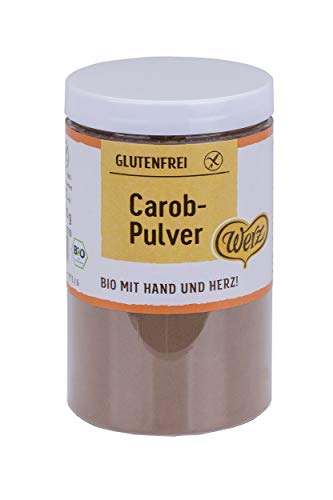 Werz Carob-Pulver glutenfrei, 1er Pack (1 x 200 g Dose) - Bio