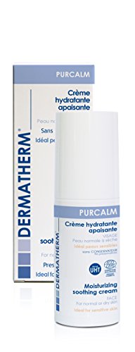 Dermatherm Purcalm Gesichtscreme für überempfindliche bis hypoallergene Haut. Ohne Konservierungsstoffe. Bio zertifiziert. 50ml mit antimikrobiellem Pumpverschluss. Pharma-Zentralnummer 13233935