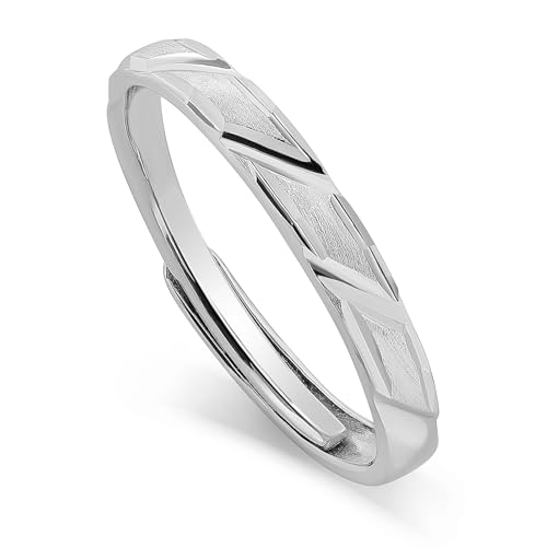Meissa 925 Sterling Silber Paar-Ringe Hochzeitsringe für Herren und Damen Verstellbare Verlobungsringe für Paare Jubiläumsgeschenke, Herren 3.0mm