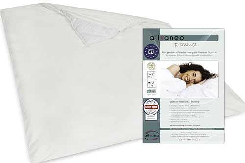 allsaneo Premium Allergiker Deckenbezug 240x220 cm | Allergie Bettwäsche extra weich und leicht | Anti Milben Encasing | Milbenschutz | allergendichter Zwischenbezug | TÜV geprüft