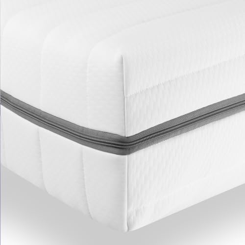 Sleepneo Matratze 160x200 cm - Ergonomische 7 Zonen Kaltschaummatratze Höhe 18cm - 2in1 Matratzen Härtegrad H2 & H3 - Bequemer Atmungsaktiver Bezug mit 4-seitigem Reißverschluss