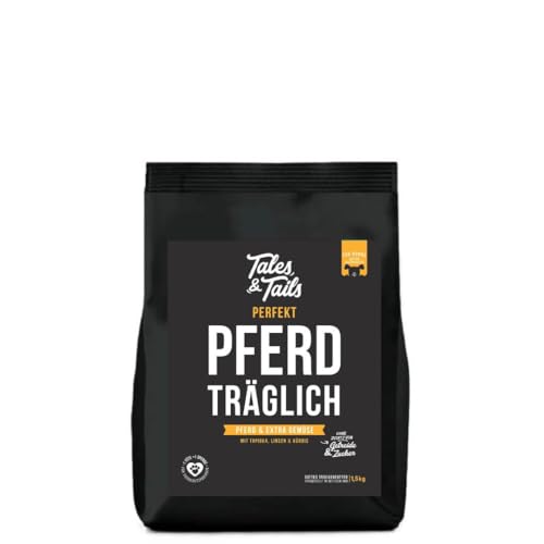Tales & Tails Halbfeuchtes Trockenfutter für Hunde | Getreidefrei | Eine Tierische Proteinquelle | Hohe Akzeptanz & Verträglichkeit (1.5 kg (1er Pack), Pferd)