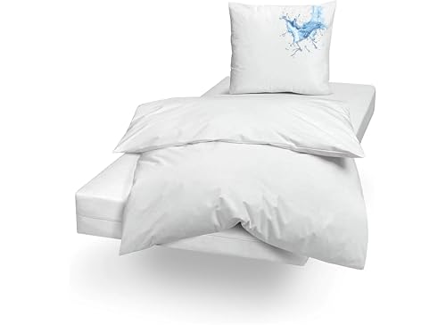 Wasserdichter Bettbezug 155x220 cm, Premium Quality, Kein Knistern- Hypoallergen & Waschbar (95C) Bettdeckenschoner Wasserdicht, Milbenbezug, Inkontinenz Bettbezug 155 x 220