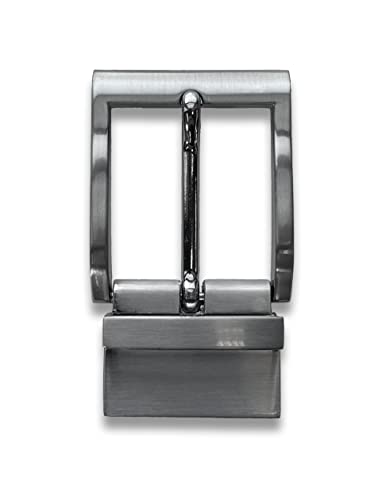 almela - Wendbare Gürtelschnalle - Ersatzschnalle - 35 mm - Abnehmbar - Drehschnalle - 3,5cm - Reversible buckle (Silber 35mm)