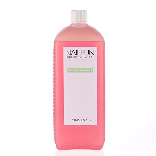 NAILFUN Nail Polish Remover (Nagellackentferner) 1 Liter - Acetonfrei mit dezentem Erdbeerduft