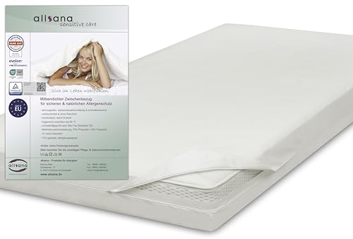 Allsana Allergiker Matratzenbezug 180x200x20 cm | Allergie Bettwäsche | Anti Milben Encasing | Milbenschutz für Hausstauballergiker | Zwischenbezug für die Matratze | TÜV geprüft
