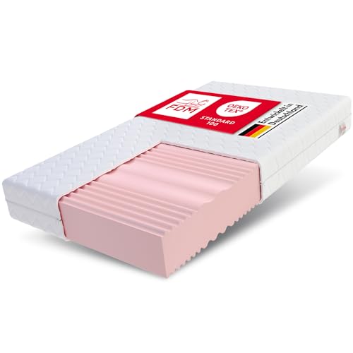 FDM Matratze 200x200 cm Härtegrad H3 H4 Höhe 24 cm Kaltschaummatratze Doppelseitige Rollmatratze HR-Schaum 7 Komfortzonen mit Hypoallergenem Waschbarem Premium-Bezug Oeko-Tex Comfort Duo MAX Plus