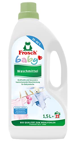 Frosch Baby Waschmittel, Gel, Flüssigwaschmittel für Babys und sensible Haut, 22 Waschladungen, 1er Pack (1 x 1,5 ltr.)