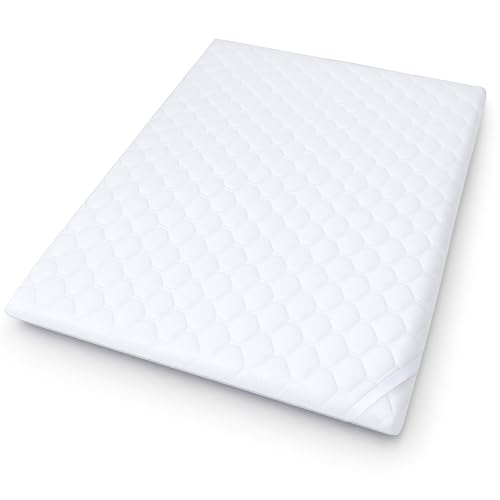 Matratzentopper 200x200 cm – Waschbare und Hypoallergene Matratzen Topper mit Ergonomischem Komfort - matratzenauflage Sanft Schlafen ohne Rückenschmerzen