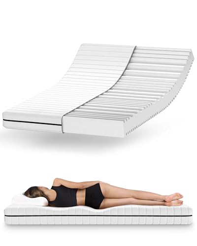 Mister Sandman Matratze 160 x 200 cm, Höhe 18 cm Kaltschaummatratze Orthopädische 7-Zonen Rollmatratze mit Oeko-TEX Zertifiziertem Waschbarem Matratzenbezug (H2/H3)