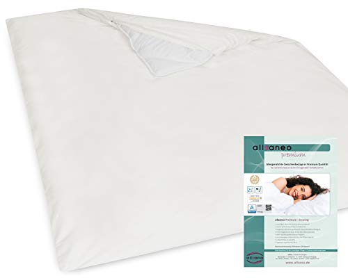 allsaneo Premium Encasing Deckenbezug 200x200 cm, Allergiker Bettwäsche extra weich und leicht, Anti-Milben Zwischenbezug für die Bettdecke