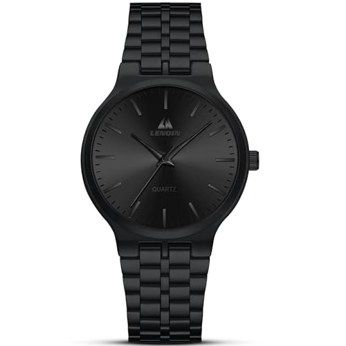 LN LENQIN Uhren Herren Edelstahl für Männer Damenuhren Klassische Analog Quarz Uhr Wasserdicht Armbanduhr Herren Unisex Uhr