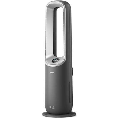 Philips Air Performer 3-in-1: Luftreiniger, Heiz- und Kühlgebläse - Reinigt 70 m², Entfernt 99,97% der Allergene und Schadstoffe. HEPA-Filter, Intelligente Sensoren, Alexa, App. (AMF870/15)