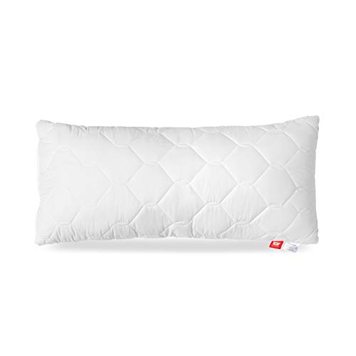 Medicate Mikrofaser Allergiker Kopfkissen 40 x 80 cm - Allergiker Kissen mit Kugel-Hohlfasern Kissenfüllung – Steppkissen 40x80 – Waschbar bis 95 Grad Made in Germany