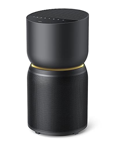TCL BREEVA A3B Luftreiniger mit BreevaShield Filtersystem (Vorfilter, H13 HEPA Filter, Aktivkohlefilter, Anionen, UV-C) gegen Staub, Pollen, Gerüche, Air Purifier ideal für Allergiker, Schwarz