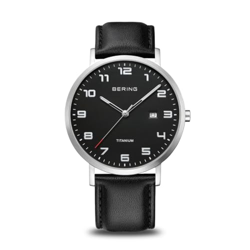 BERING Herren Uhr Quarz Movement - Titanium Collection mit Titan und Saphirglas 18640-402
