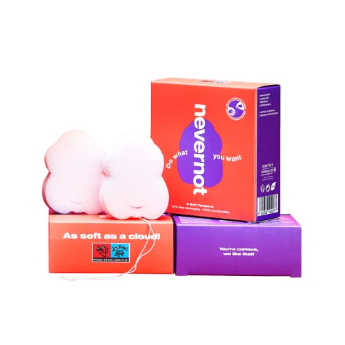 nevernot® Tampons | 10 Soft-Tampons - mit beiliegendem Rückholfaden zur optionalen Verwendung | Menstruationsschwämmchen für SEX, SPORT, SPA, SCHWIMMEN, STRAND, URLAUB, WAXING während der Periode