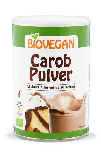 Biovegan Bio Carob Pulver, leckerer Kakao-Ersatz, 4x 200g (800g), süß-aromatischer Geschmack, aus Johannisbrotbaumschoten, vegan und glutenfrei