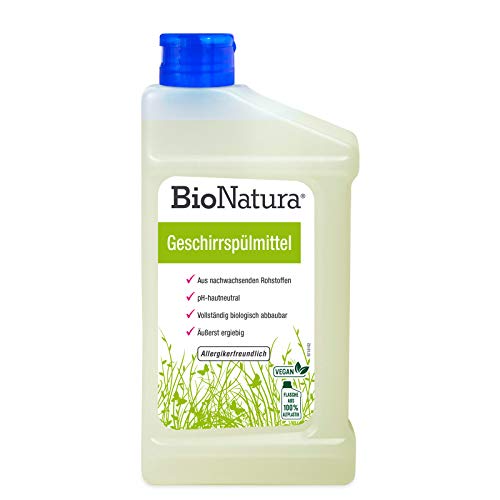 BioNatura Geschirrspülmittel für strahlenden Glanz, bio & vegan (1 x 1 Liter)