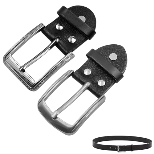 Smomend 2pcs Einzelne Gürtelschnalle als Ersatz für schwarzen Ledergürtel 3,8cm, Gürtelschnalle Herren, Gürtelschnallen Für Herren, Nickelfreies Design, Universalgröße, Stilvoll und langlebig