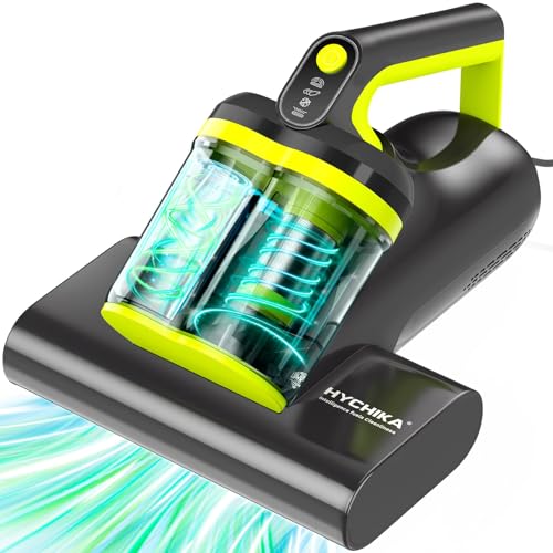 Milbensauger für Matratzen - 16kPa Milbensauger mit UV-C-Licht, Ultraschall,60°C Heißluft,Matratzensauger,doppelter Zyklon,entfernt 99,2% der Allergene für Matratzen,Betten,Sofas