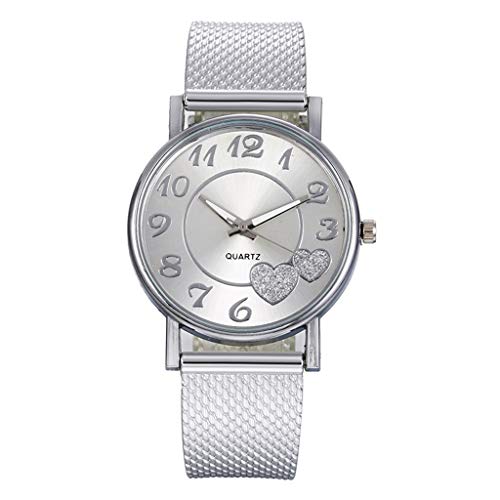 Saymany Ultradünne Damenuhren Lederband Luxus Quarzuhren Mode Kreative Uhren Armbanduhr für Damen Mädchen Frauen Elegant Quarzuhr Armbanduhren Damenuhren mit Liebes Zifferblatt