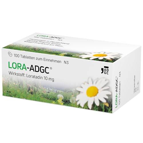 Lora ADGC - 100 Stück - Antiallergikum zur Behandlung von Allergiebeschwerden wie Heuschnupfen, Juckreiz und Hautrötungen - langanhaltend & gut verträglich - Bereits für Kinder ab 2 Jahren