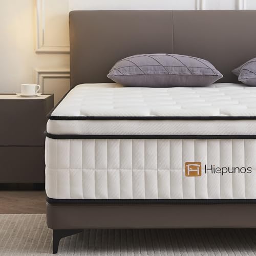 Hiepunos Matratze 90x200 cm 26cm Höhe Taschenfederkernmatratze Härtegrad H3,7 Zonen Federkernmatratze Orthopädische mit Comfort Memory-Schaum Schicht, Rückenentlastende, Öko-Tex Zertifiziert
