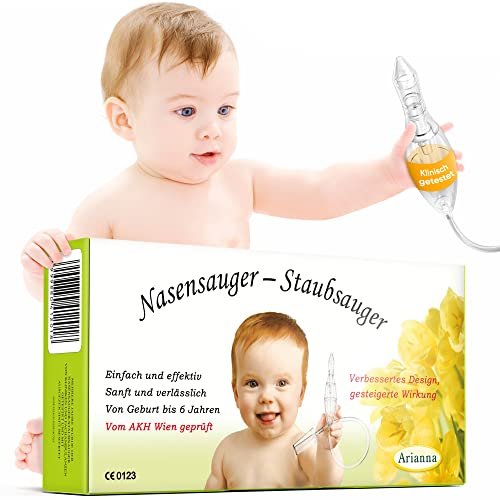 Nasensauger Baby. Das Original. Mit 2 Saugköpfen und Gratis Reinigungsbürste - klinisch getesteter Nasensauger Staubsauger - der sichere und sanfte Baby Nasensauger für jeden Staubsauger