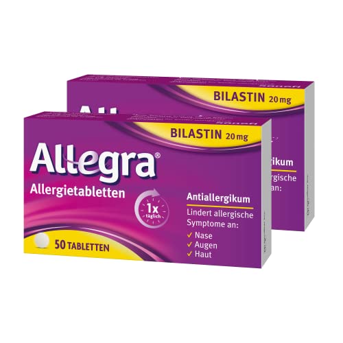Allegra Allergietabletten 2 x 50 Stk. Wirkstoff Bilastin – schnell bei Heuschnupfen