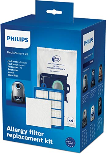 Philips FC8060/01 Starter-Set für Staubersauger mit Beutel Performer Pro (Filter und Duftgranulat)