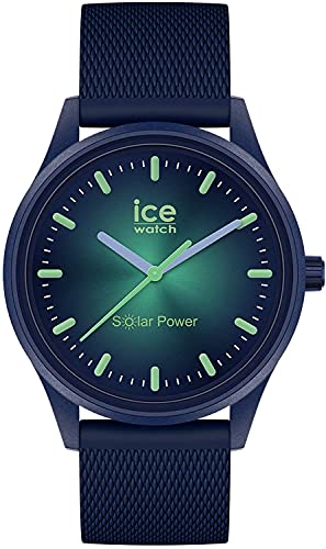 Ice-Watch - ICE solar power Borealis - Blaue Herren/Unisexuhr mit Silikonarmband - 019032 (Medium)