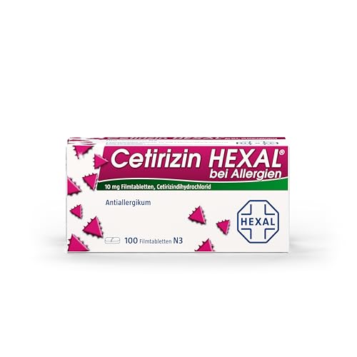 Cetirizin HEXAL® bei Allergien | 100 St | Lindert Juckreiz, Rötung und Schwellung der Haut bei Nesselsucht | Wirkt in ca. 30-60 Minuten