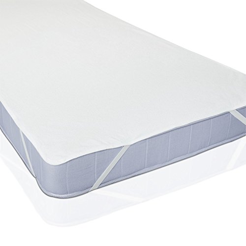 Lumaland Wasserundurchlässige Matratzenauflage - 60 x 120 cm - für Kinderbett - Matratzenschoner Matratzenschutz Matratzenbezug Bettlaken - Anti-allergisch, gegen Milben - Weiß
