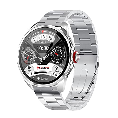 LEMFO smartwatch Herren 1,3' Voll-Touchscreen IP68 wasserdichte Smart Armbanduhr Herren Fitness trackers mit pulsuhr Blutdruck,schrittzähler,Schlafüberwachung für Android und IOS Handys Fitness Uhr