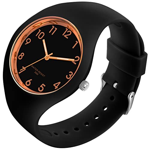 Uhr Damen Armbanduhr Jelly Süßigkeiten Farbe Buntfarbig Frauen Uhren Analog Quarz Damenuhr mit Silikonarmband Wasserdicht Sportuhr für Mädchen Kinderuhr Junge Uhren Kids Watch