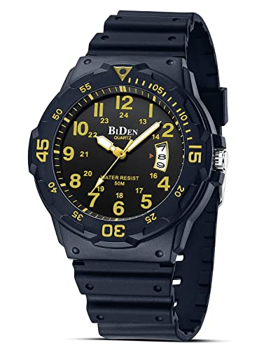 HANPOSH Herren Uhr Uhren Herren Analog Quarzuhr 30M wasserdichte Armbanduhren mit Datum Casual Designer Uhr für Männer Silikon Armband