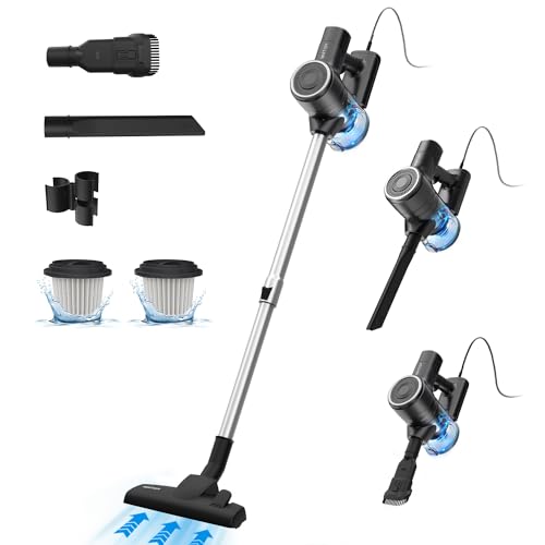 Vexilar 3-in-1 Staubsauger, 20KPa Staubsauger mit Kabel, 600W Vacuum Cleaner, 7M Handstaubsauger, Stielstaubsauger mit Kabel mit Überhitzungsschutz, 800 ml Staubbehälter mit Handgriff für Tierhaare