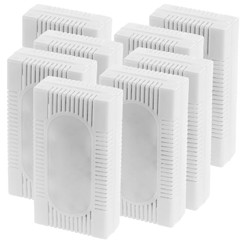 PEARL Kühlschrank Entfeuchter: 8er-Set 3in1-Kühlschrank-Frisch gegen Gerüche, Feuchtigkeit, Schimmel (Luftentfeuchter Kühlschrank, Aktivkohle Kühlschrank, Kühlschrankmatten)