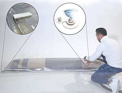 Sirena - Vakuumbeutel für Matratze und Teppich mit Universalventil, auslaufsicher, für Aufbewahrung und Umzug, groß, 130 x 250/350 cm