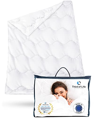 Bettdecke 135x200 cm Verda | 100% recycelt | Nachhaltige & warme Winter-Decke | Thermoregulierende Stepp-Decke 135 x 200 | 4 Jahreszeiten Schlaf-Decke ideal für Allergiker | Zertifizierte Materialien