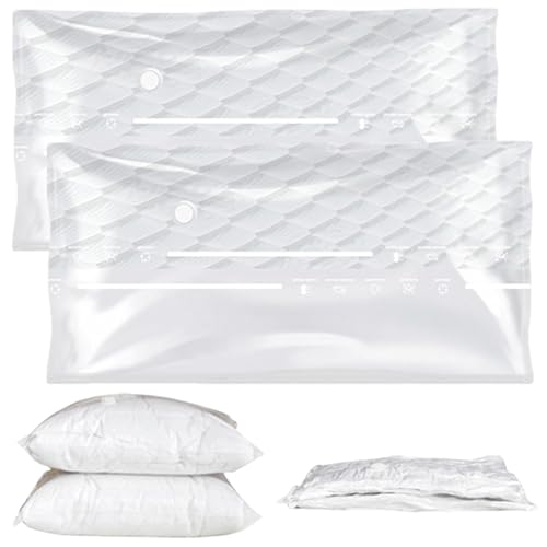 2 Stück Vakuumbeutel für Matratzen, 90x220 cm Wiederverwendbar Matratzen Vakuum Aufbewahrungstasche, Platzsparende Vakuumbeutel für Bettdecken, Vacuum Bag für Matratzen, Kleidung, Große Stoffe