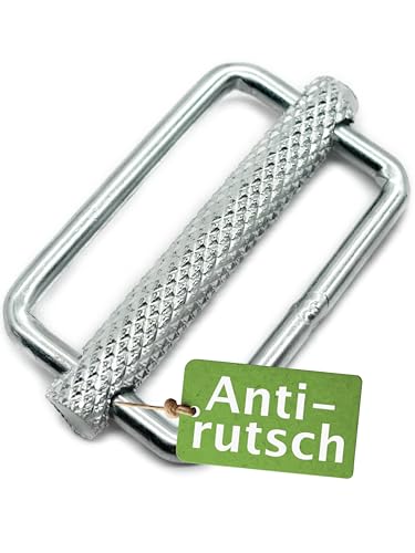 Nickelfreie 𝑨𝒏𝒕𝒊-𝑹𝒖𝒕𝒔𝒄𝒉 Schiebe-Schnalle - 𝑴𝒂𝒅𝒆 𝒊𝒏 𝑮𝒆𝒓𝒎𝒂𝒏𝒚 [1x] - Metall Gurt Schnalle für Gurtband, Rucksack, Outdoor Gürtel, Taschenzubehör - Gürtelschnallen & Verschlüsse