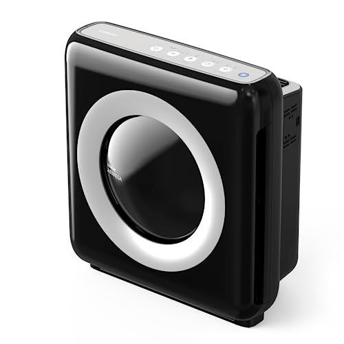 COWAY Luftreiniger Allergiker, Energiesparender ECO-Modus, Entfernt 99,999% der schädlichen Partikel bis zu 0,01 µm, für Allergie (ECARF Siegel) Staub Pollen, CADR 421m³/h, ap-1512hh MIGHTY (Schwarz)