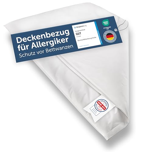 Blumtal® Milbenbezug Decke 155x220 cm - OEKO-TEX zertifizierte Allergiker Bettwäsche 155x220 cm - Milbenbezug für Decken - Encasing Bettwäsche - Hausstaubmilben Bettwäsche/Milben Bettwäsche 155x220 cm
