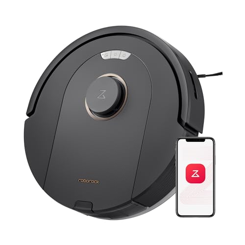 roborock Q5 Pro Saugroboter mit DuoRoller-Bürste, 5500Pa Saugkraft, 770mL Staubbehälter, 180mL Wassertank, Staubsauger Wischroboter PreciSense-LiDAR-Navigation Teppiche Tierhaare App/Alexa, Schwarz
