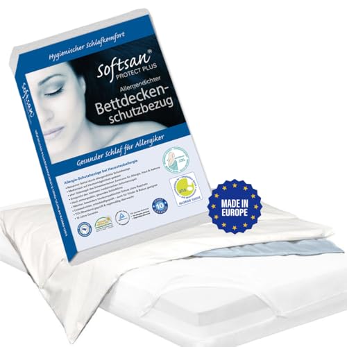 Softsan Protect Plus Bettdeckenbezug milbendicht 200x220 cm, Encasing, Milbenschutz für Hausstauballergiker