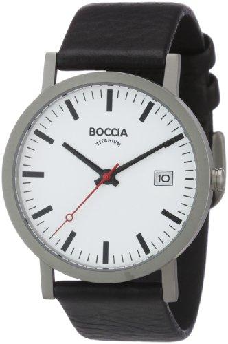 Boccia Herrenuhr Analog Quarz mit Lederarmband 3622-01