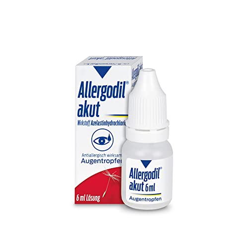 Allergodil akut Augentropfen: Lindernde Lösung für die Augen bei Pollenallergie, Heuschnupfen, nicht-saisonaler Allergie, 6 ml